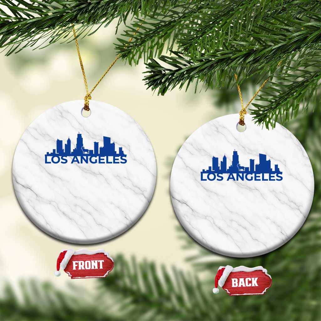 Vintage Los Angeles Skyline Ram Fan Ceramic Ornament Football Lover Gift TS12 1pc White Marble Print Your Wear
