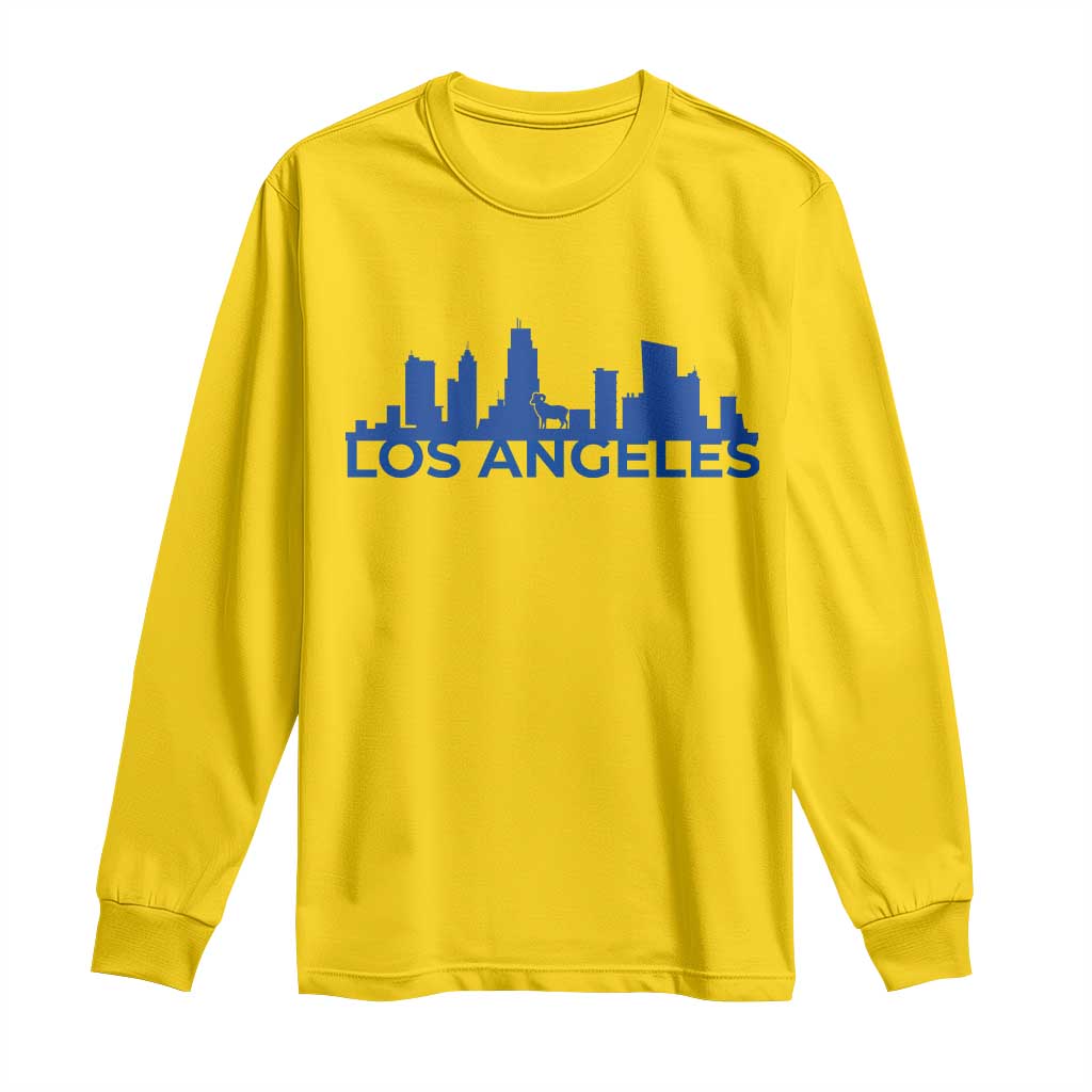Vintage Los Angeles Skyline Ram Fan Long Sleeve Shirt Football Lover Gift