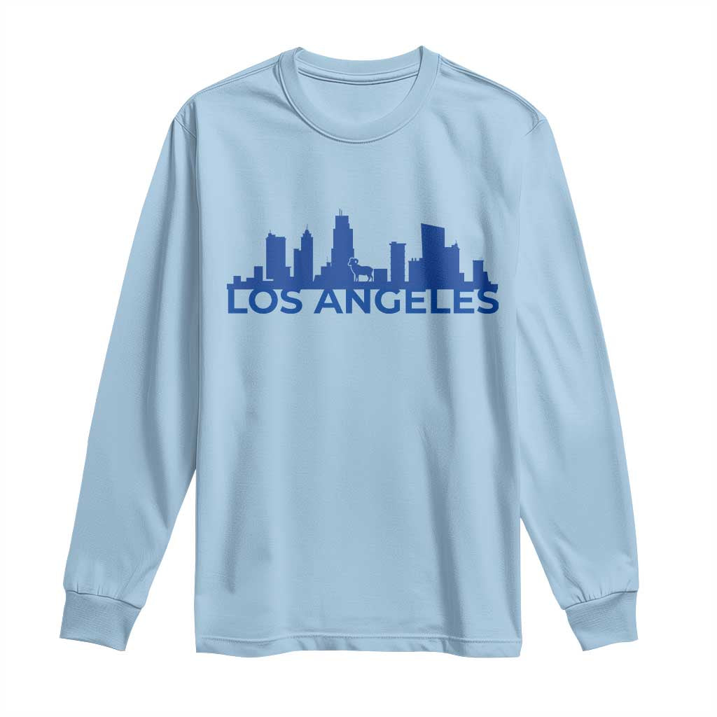 Vintage Los Angeles Skyline Ram Fan Long Sleeve Shirt Football Lover Gift