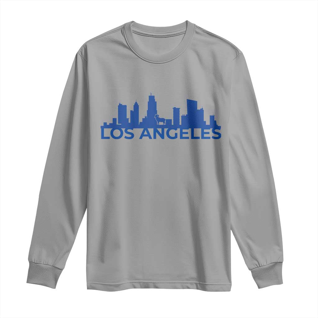 Vintage Los Angeles Skyline Ram Fan Long Sleeve Shirt Football Lover Gift