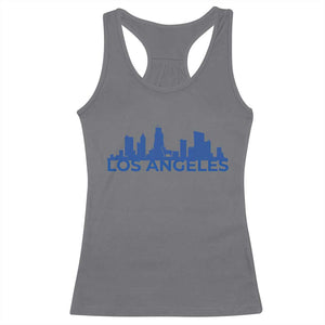 Vintage Los Angeles Skyline Ram Fan Racerback Tank Top Football Lover Gift