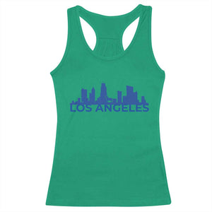 Vintage Los Angeles Skyline Ram Fan Racerback Tank Top Football Lover Gift