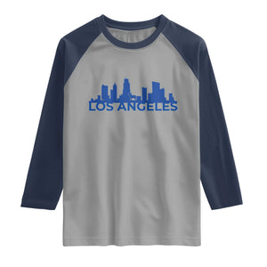 Vintage Los Angeles Skyline Ram Fan Raglan Shirt Football Lover Gift