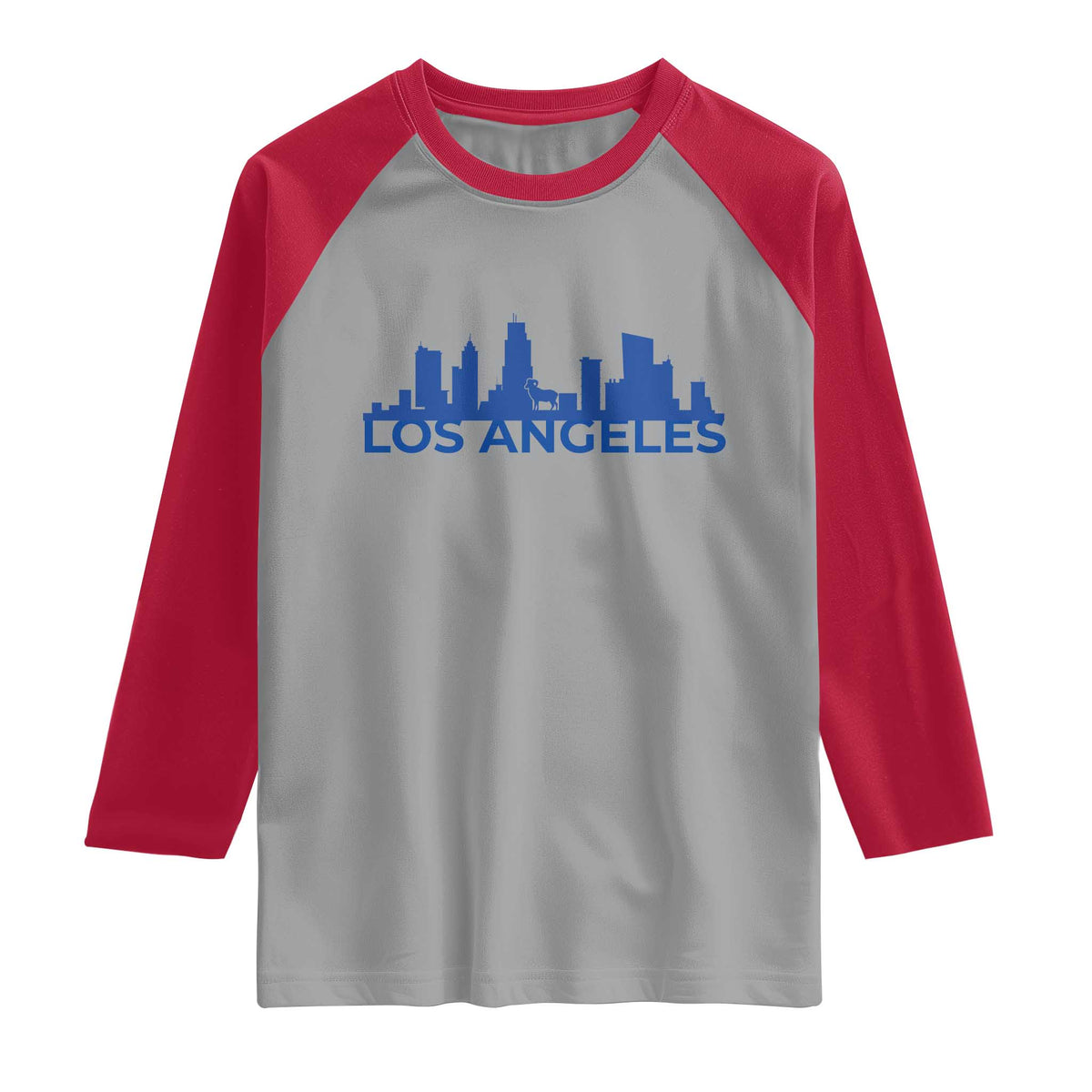 Vintage Los Angeles Skyline Ram Fan Raglan Shirt Football Lover Gift