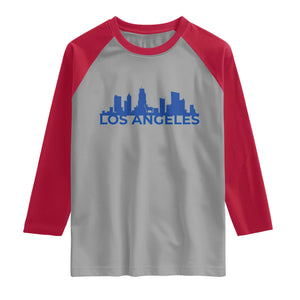 Vintage Los Angeles Skyline Ram Fan Raglan Shirt Football Lover Gift