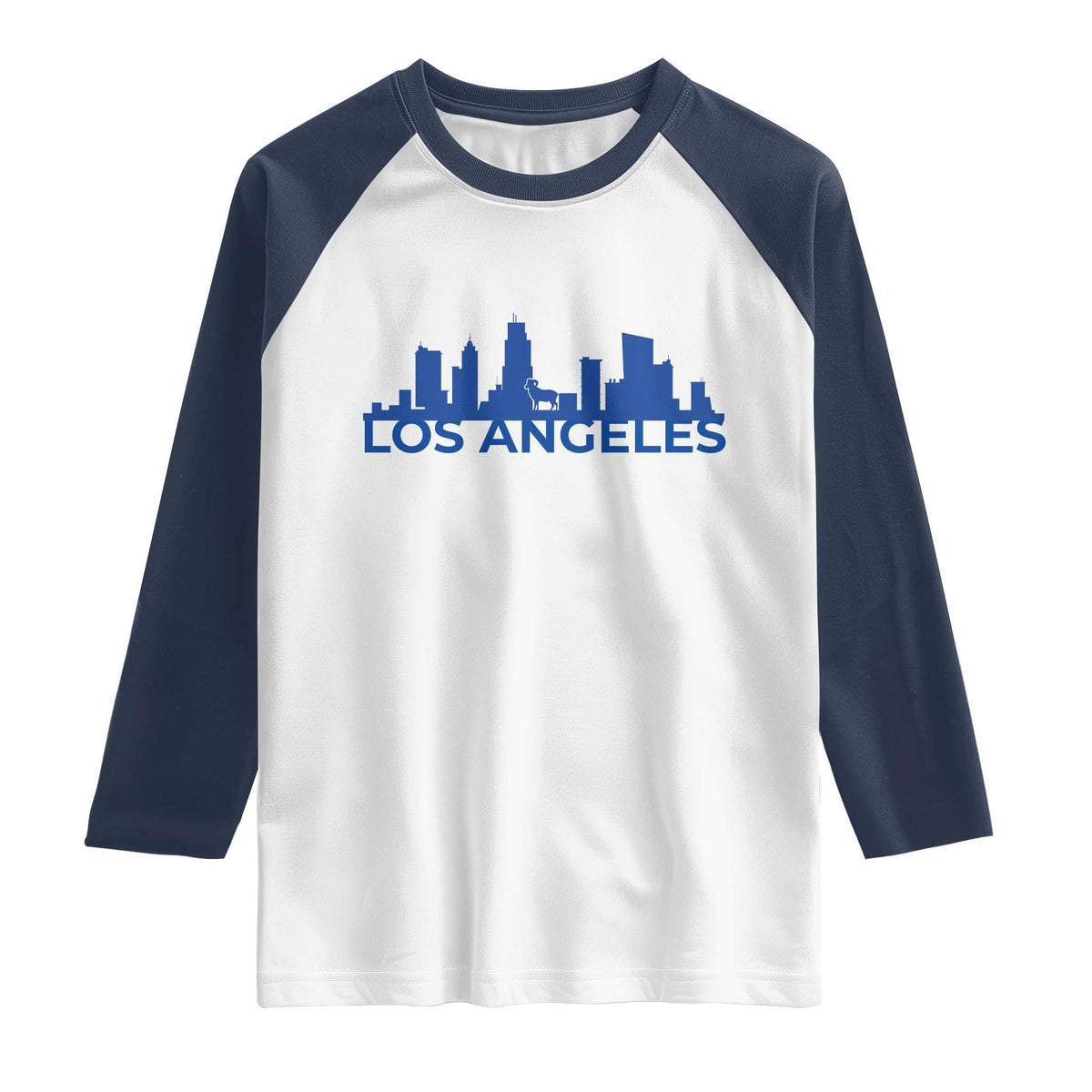Vintage Los Angeles Skyline Ram Fan Raglan Shirt Football Lover Gift