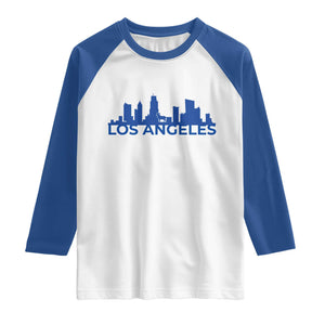 Vintage Los Angeles Skyline Ram Fan Raglan Shirt Football Lover Gift