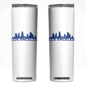 Vintage Los Angeles Skyline Ram Fan Skinny Tumbler Football Lover Gift