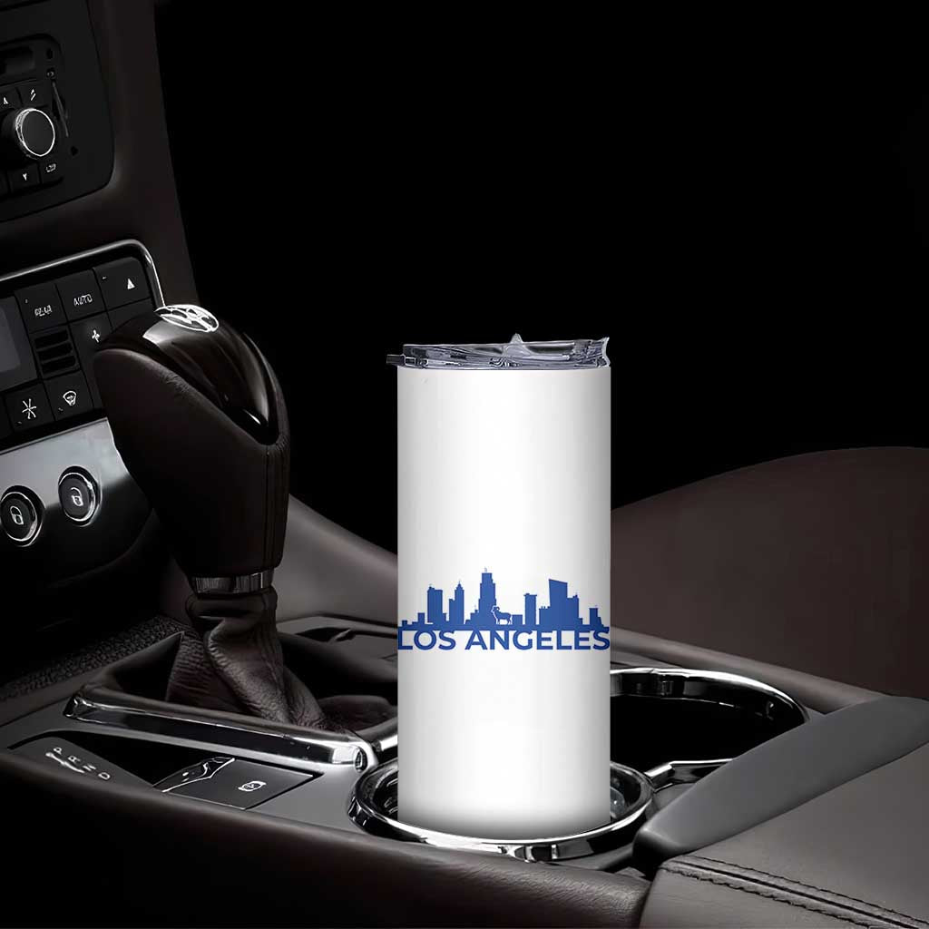 Vintage Los Angeles Skyline Ram Fan Skinny Tumbler Football Lover Gift