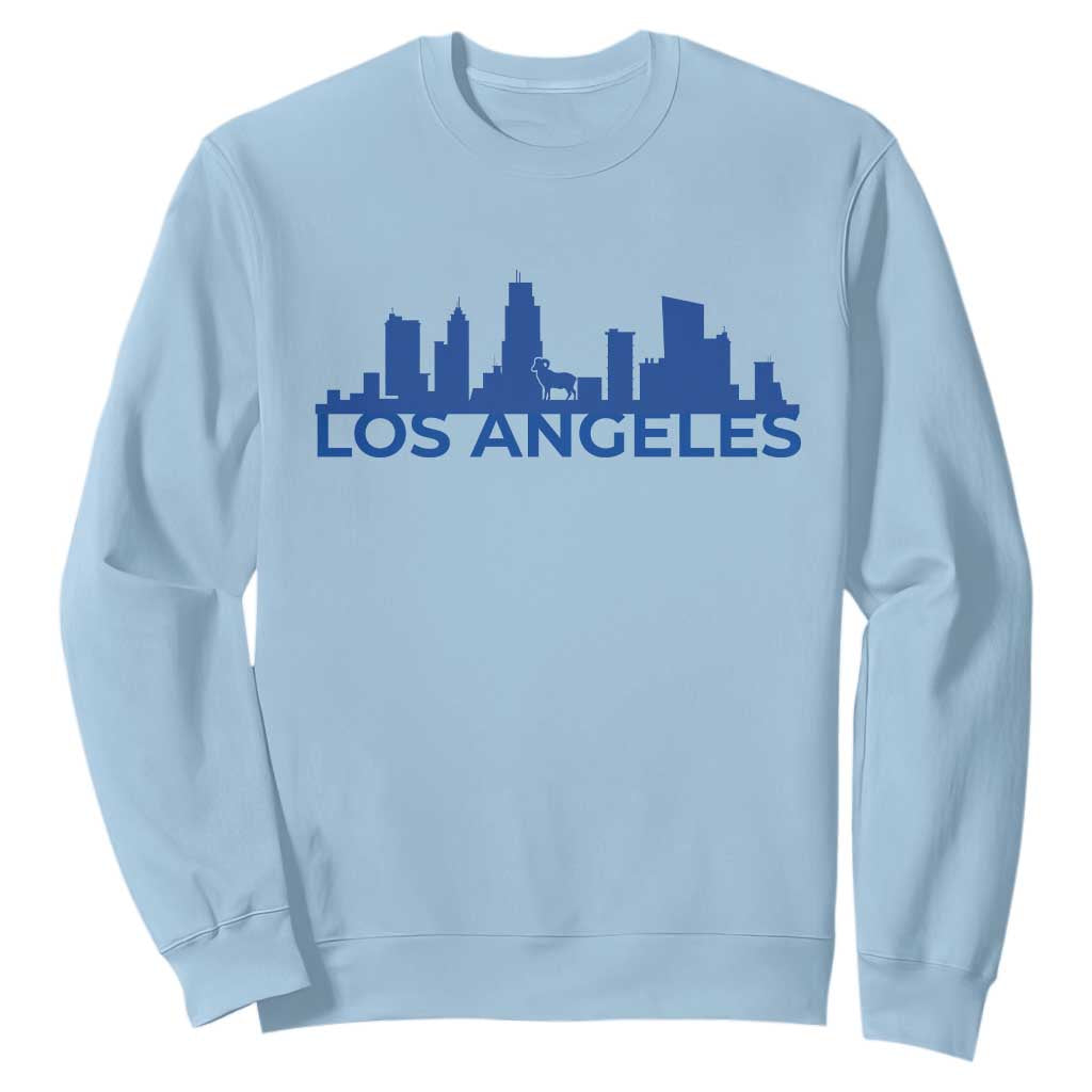 Vintage Los Angeles Skyline Ram Fan Sweatshirt Football Lover Gift