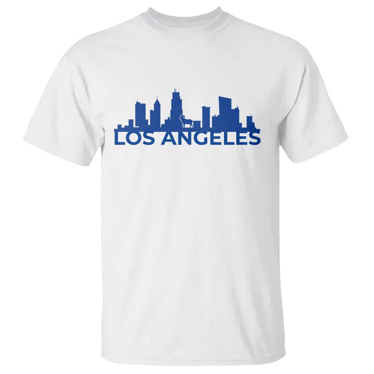Vintage Los Angeles Skyline Ram Fan T Shirt Football Lover Gift TS12 White Print Your Wear