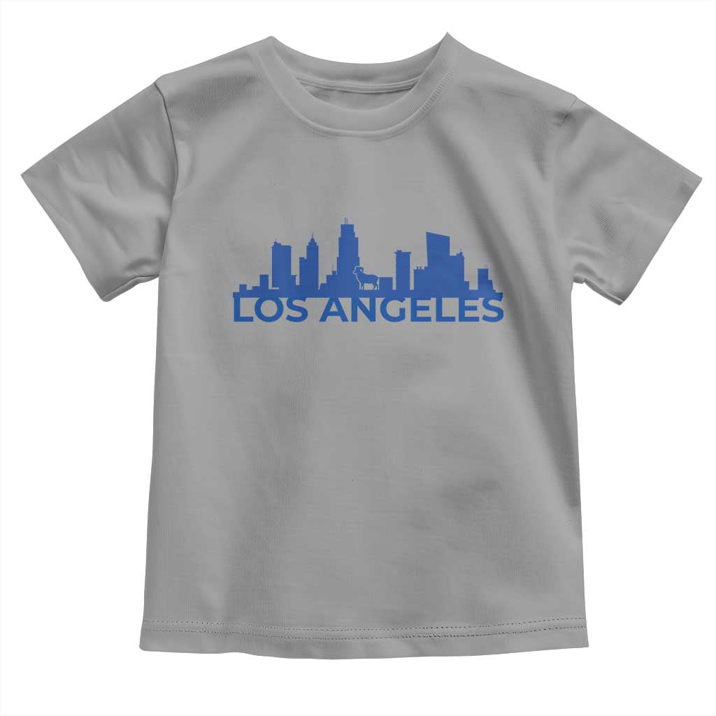 Vintage Los Angeles Skyline Ram Fan Toddler T Shirt Football Lover Gift