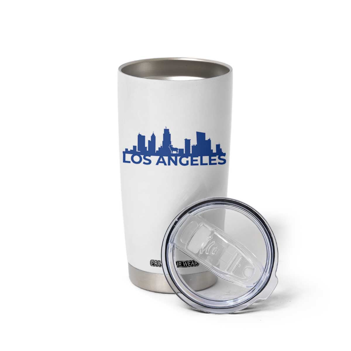 Vintage Los Angeles Skyline Ram Fan Tumbler Cup Football Lover Gift
