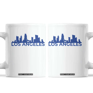 Vintage Los Angeles Skyline Ram Fan Coffee Mug Football Lover Gift