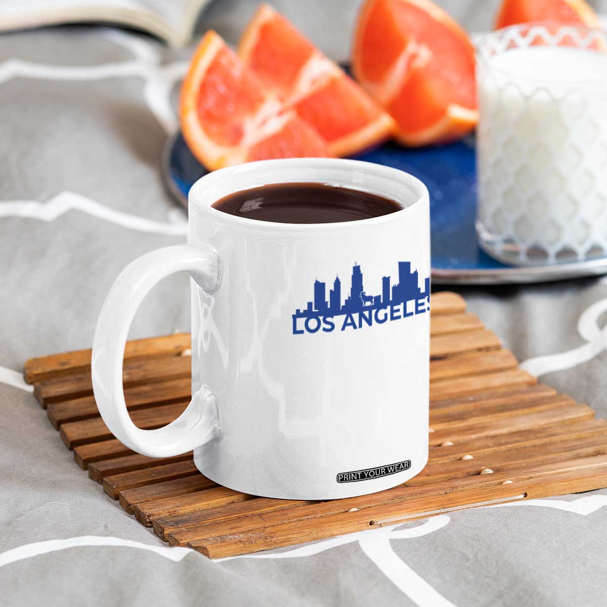Vintage Los Angeles Skyline Ram Fan Coffee Mug Football Lover Gift