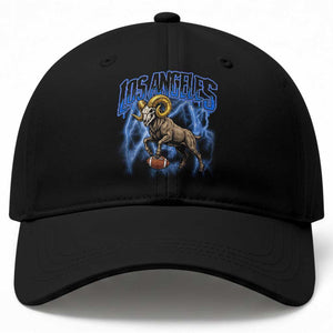 Gothic Lightning Ram Skull Baseball Cap Game Day Sports Fan Gift