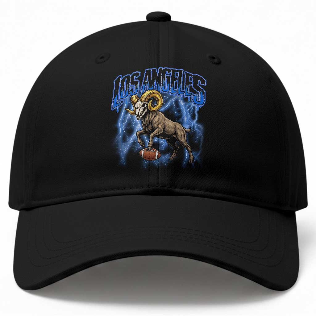 Gothic Lightning Ram Skull Baseball Cap Game Day Sports Fan Gift TS12 Print Your Wear