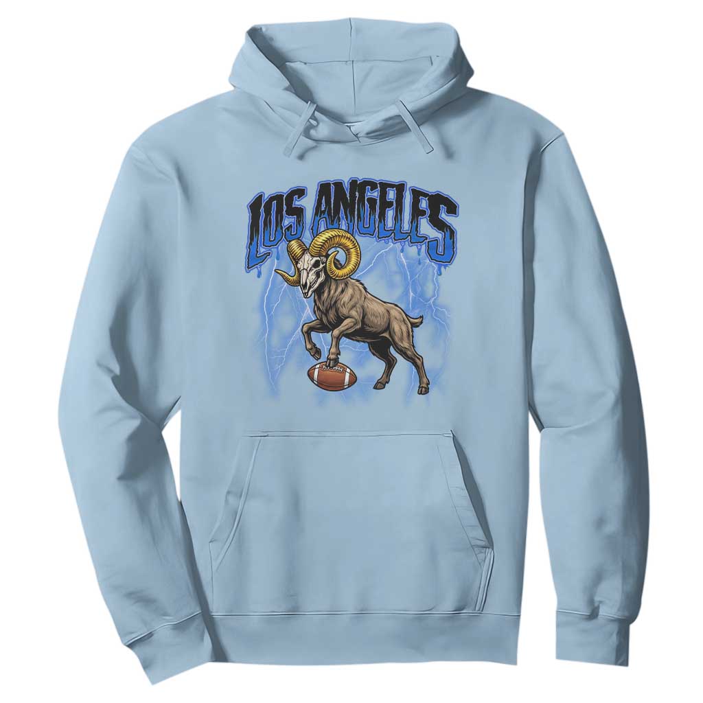 Gothic Lightning Ram Skull Hoodie Game Day Sports Fan Gift