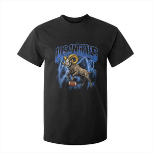 Gothic Lightning Ram Skull T Shirt For Kid Game Day Sports Fan Gift