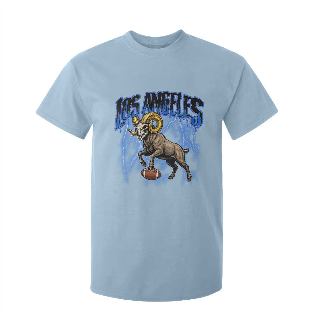 Gothic Lightning Ram Skull T Shirt For Kid Game Day Sports Fan Gift
