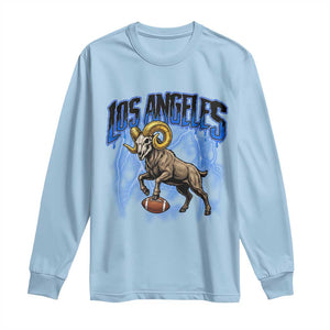 Gothic Lightning Ram Skull Long Sleeve Shirt Game Day Sports Fan Gift