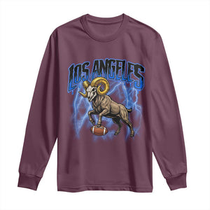 Gothic Lightning Ram Skull Long Sleeve Shirt Game Day Sports Fan Gift