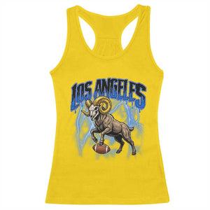 Gothic Lightning Ram Skull Racerback Tank Top Game Day Sports Fan Gift