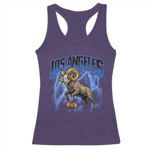 Gothic Lightning Ram Skull Racerback Tank Top Game Day Sports Fan Gift