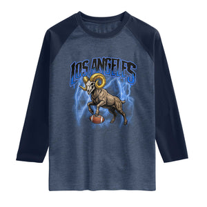 Gothic Lightning Ram Skull Raglan Shirt Game Day Sports Fan Gift
