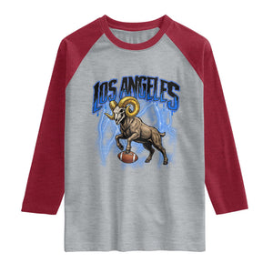 Gothic Lightning Ram Skull Raglan Shirt Game Day Sports Fan Gift