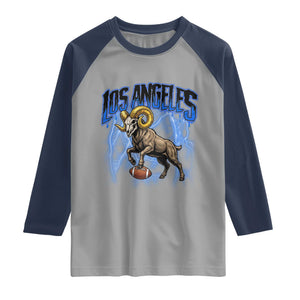 Gothic Lightning Ram Skull Raglan Shirt Game Day Sports Fan Gift