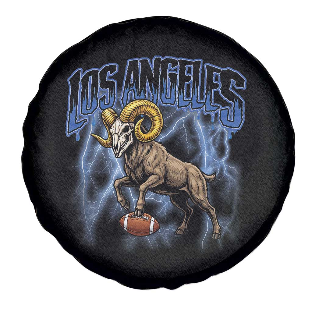 Gothic Lightning Ram Skull Spare Tire Cover Game Day Sports Fan Gift