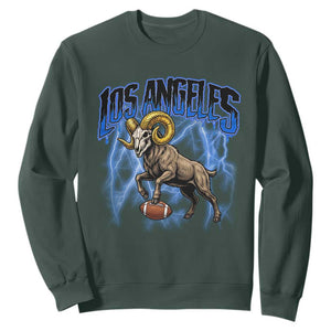 Gothic Lightning Ram Skull Sweatshirt Game Day Sports Fan Gift