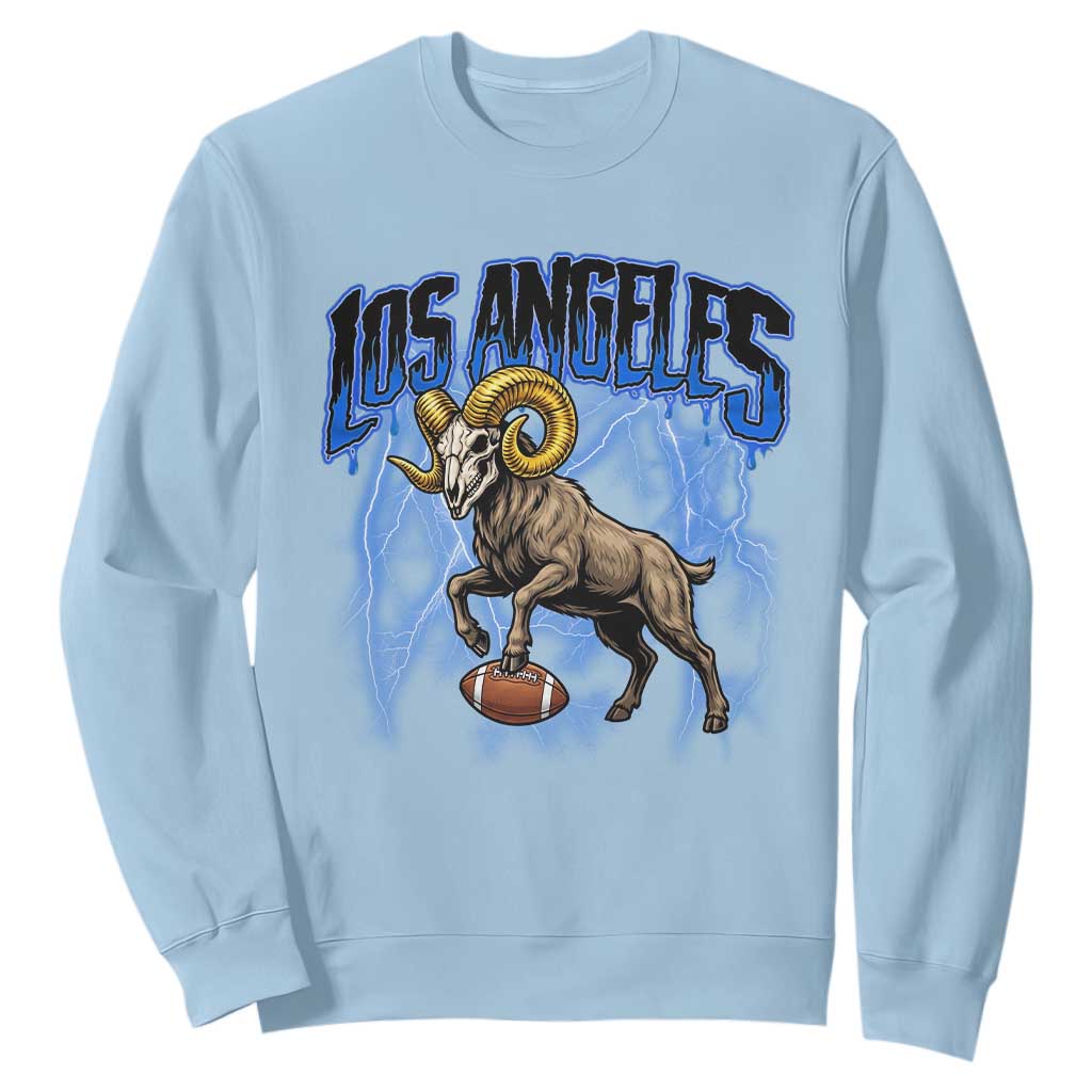 Gothic Lightning Ram Skull Sweatshirt Game Day Sports Fan Gift