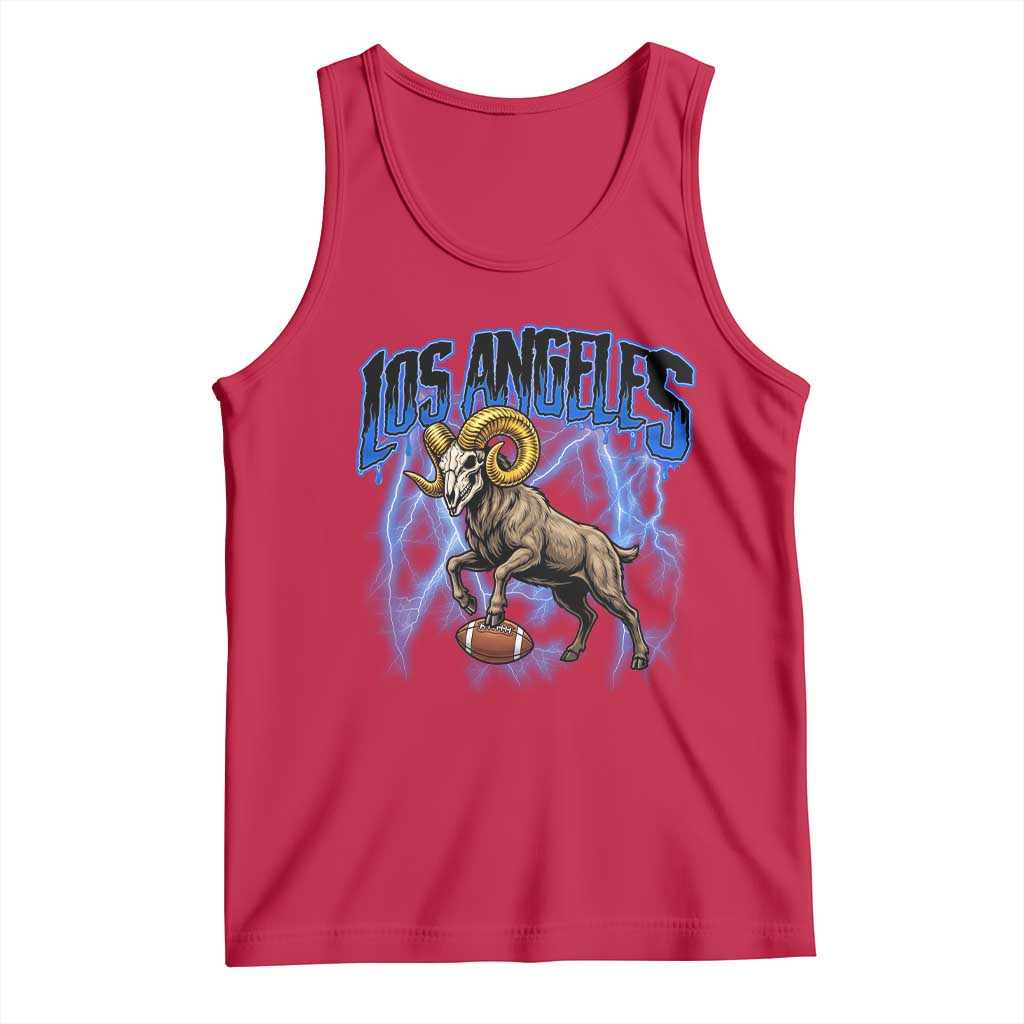 Gothic Lightning Ram Skull Tank Top Game Day Sports Fan Gift