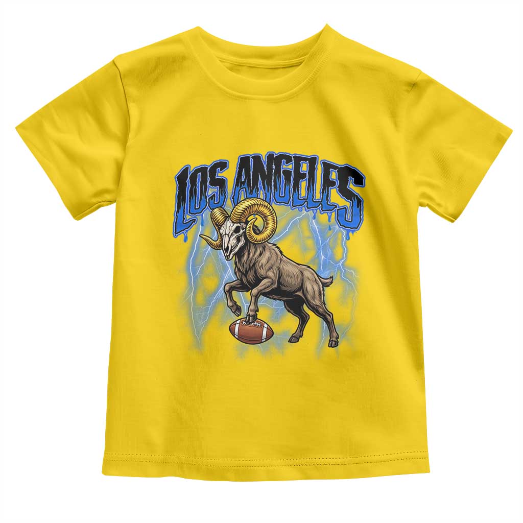 Gothic Lightning Ram Skull Toddler T Shirt Game Day Sports Fan Gift