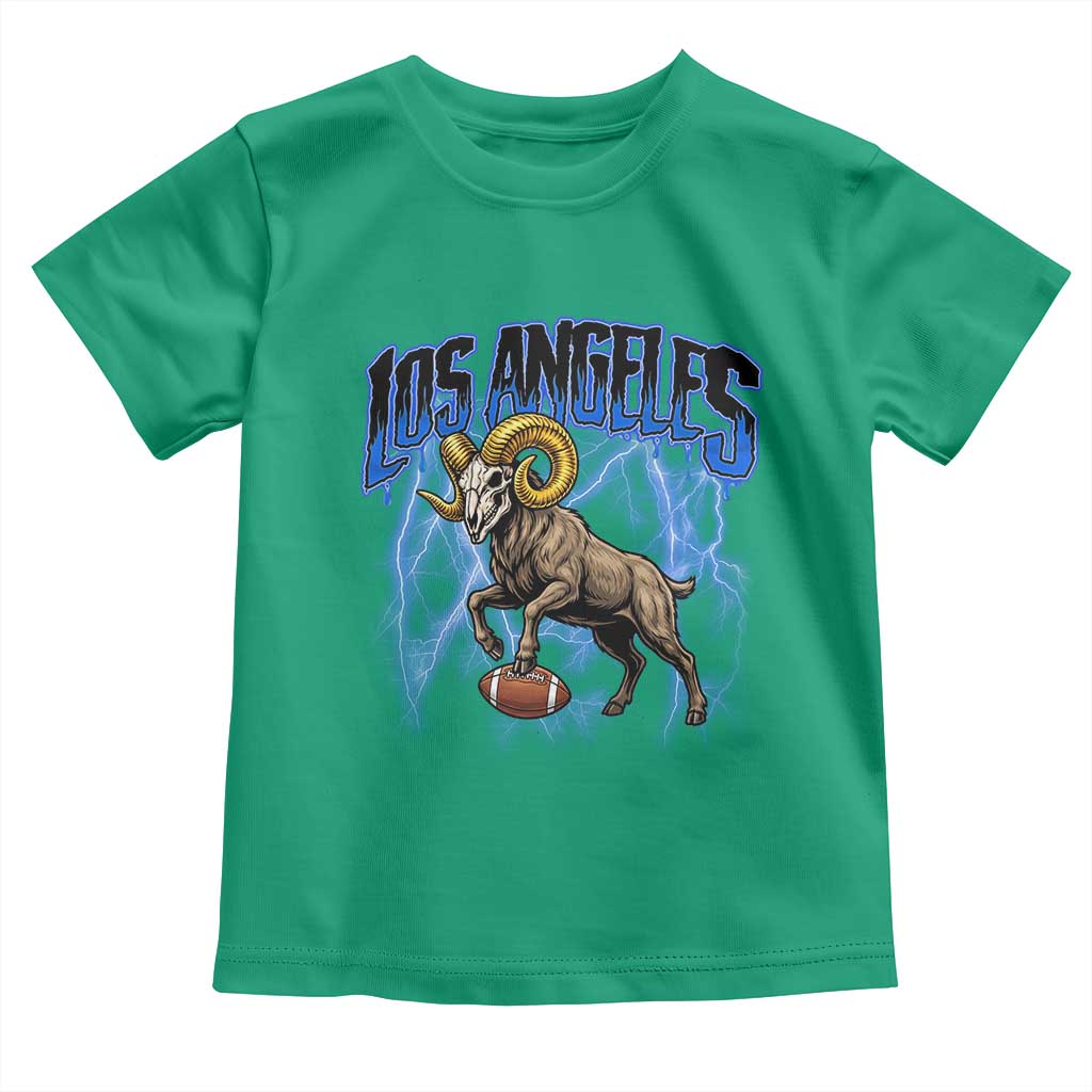 Gothic Lightning Ram Skull Toddler T Shirt Game Day Sports Fan Gift