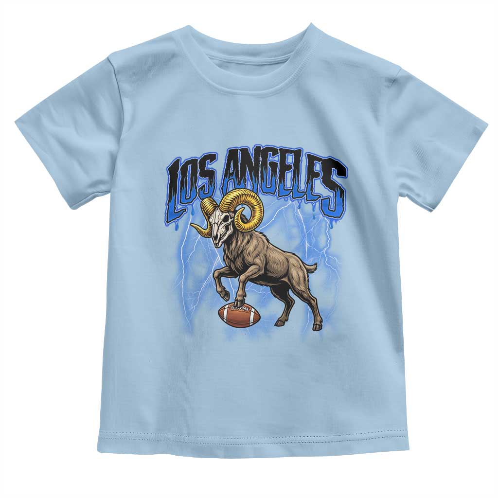 Gothic Lightning Ram Skull Toddler T Shirt Game Day Sports Fan Gift