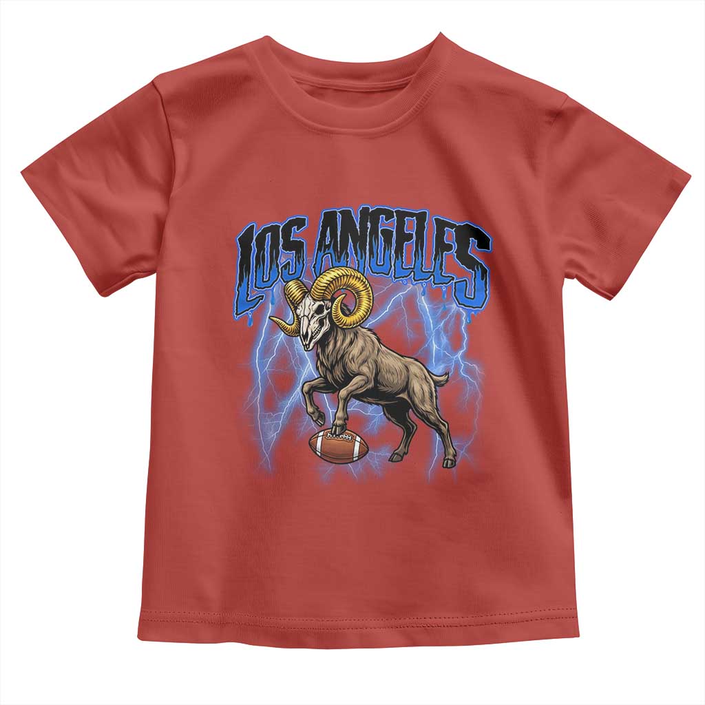 Gothic Lightning Ram Skull Toddler T Shirt Game Day Sports Fan Gift