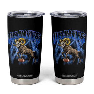 Gothic Lightning Ram Skull Tumbler Cup Game Day Sports Fan Gift