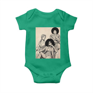Vintage 70s Afro Queen Black Girl Pride Fashion Baby Onesie