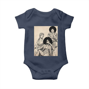 Vintage 70s Afro Queen Black Girl Pride Fashion Baby Onesie