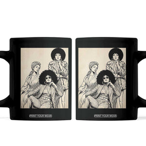 Vintage 70s Afro Queen Black Girl Pride Fashion Coffee Mug