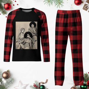 Vintage 70s Afro Queen Black Girl Pride Fashion Plaid Pajama Set