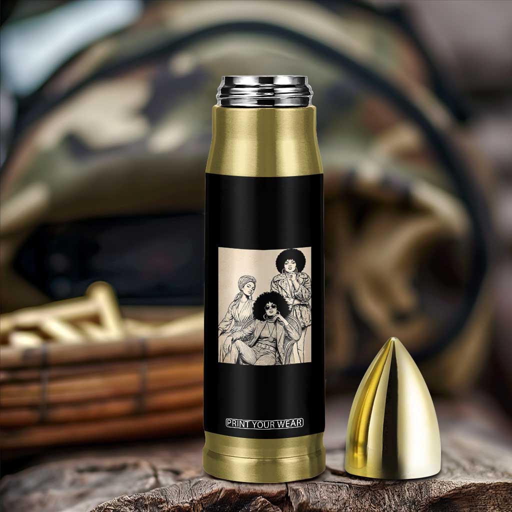 Vintage 70s Afro Queen Black Girl Pride Fashion Bullet Tumbler