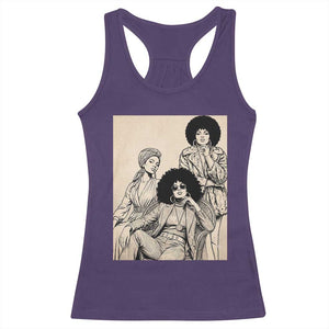 Vintage 70s Afro Queen Black Girl Pride Fashion Racerback Tank Top