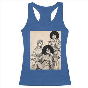 Vintage 70s Afro Queen Black Girl Pride Fashion Racerback Tank Top