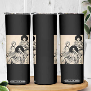 Vintage 70s Afro Queen Black Girl Pride Fashion Skinny Tumbler