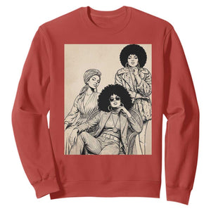 Vintage 70s Afro Queen Black Girl Pride Fashion Sweatshirt