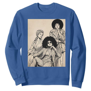Vintage 70s Afro Queen Black Girl Pride Fashion Sweatshirt